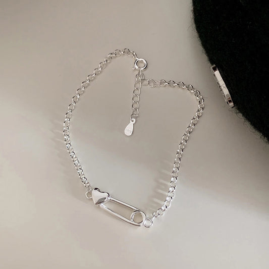 Heart Shaped Paperclip Bracelet