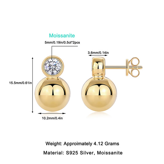 Crystal Gold Drop Earrings