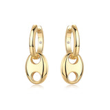 Beautiful - Set With Top-quality Moissanite Luxury And Fashionable Light Luxury Jewelry, Silver Stud Earrings S925 Silver Plated With Gold