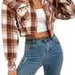 Women's Plaid Shirt Woolen Cloth Breasted