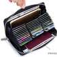 Rfid Many Departments Men Wallet Cow Genuine Leather 36 Slots Card Holder Cell Phone Pocket Male Wallets Clutch Man Long Purse