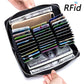 Rfid Many Departments Men Wallet Cow Genuine Leather 36 Slots Card Holder Cell Phone Pocket Male Wallets Clutch Man Long Purse
