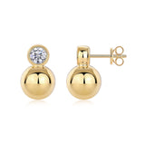 Crystal Gold Drop Earrings