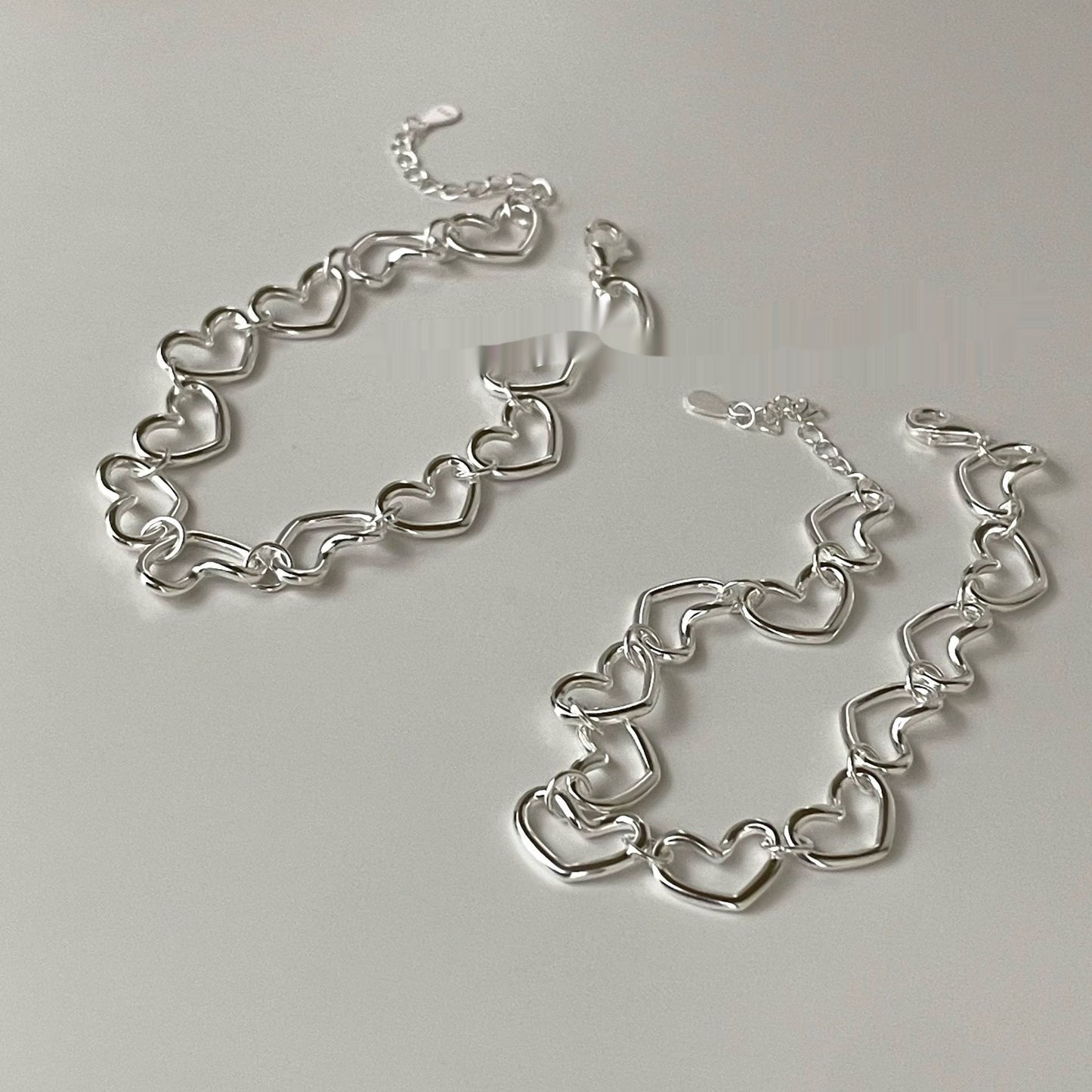 Silver Heart Shape Bracelet