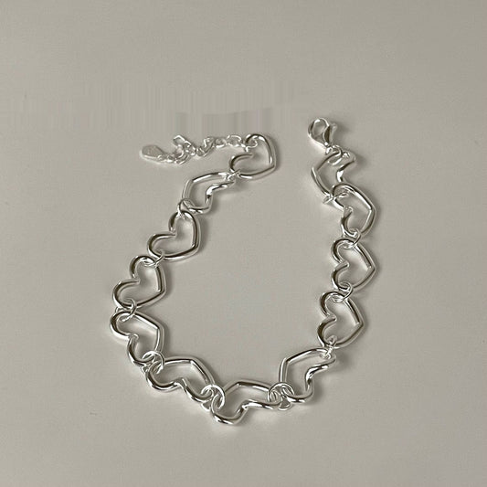 Silver Heart Shape Bracelet