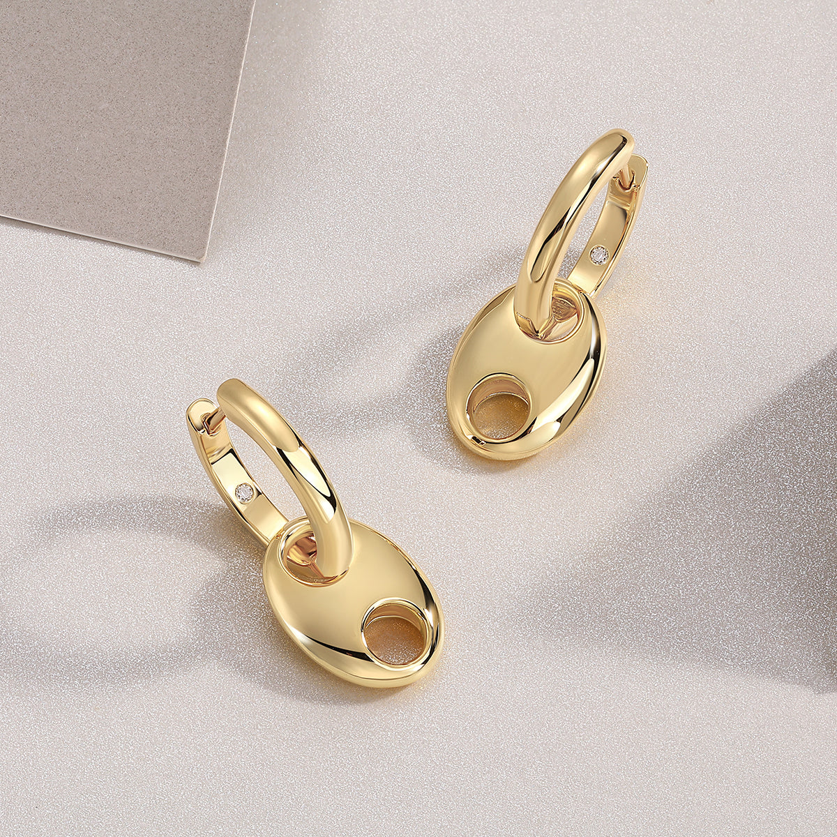 Beautiful - Set With Top-quality Moissanite Luxury And Fashionable Light Luxury Jewelry, Silver Stud Earrings S925 Silver Plated With Gold