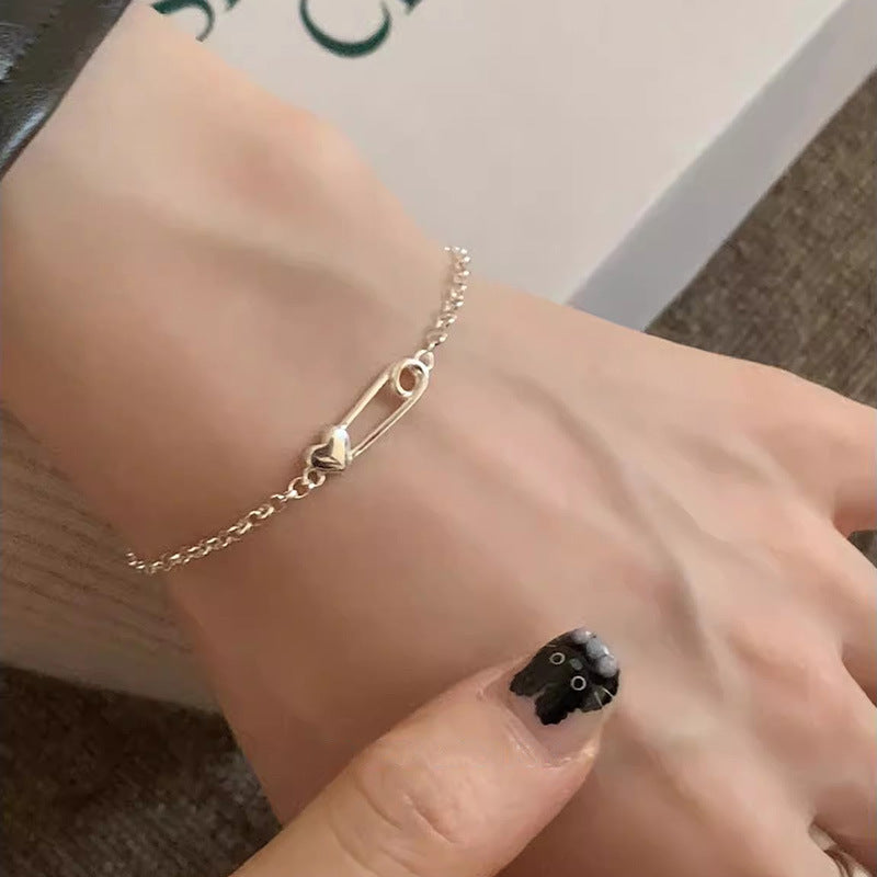 Heart Shaped Paperclip Bracelet