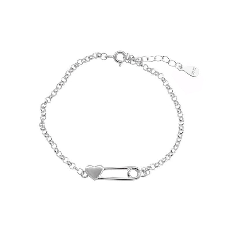 Heart Shaped Paperclip Bracelet