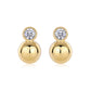 Crystal Gold Drop Earrings