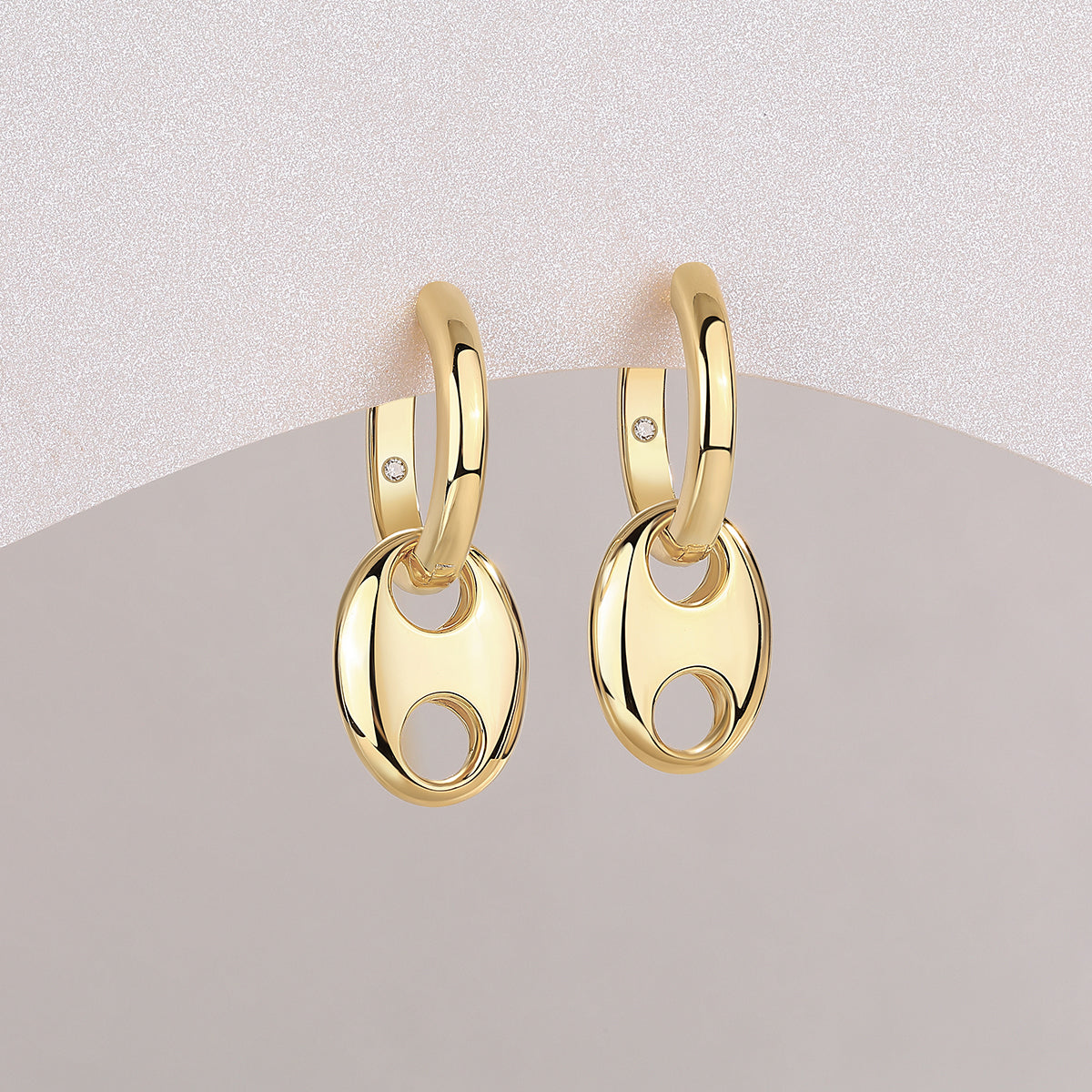 Beautiful - Set With Top-quality Moissanite Luxury And Fashionable Light Luxury Jewelry, Silver Stud Earrings S925 Silver Plated With Gold