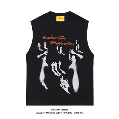 Printed Sleeveless T-shirt For Men