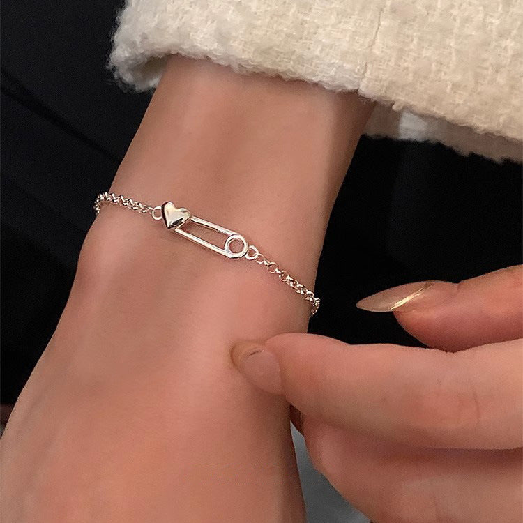 Heart Shaped Paperclip Bracelet